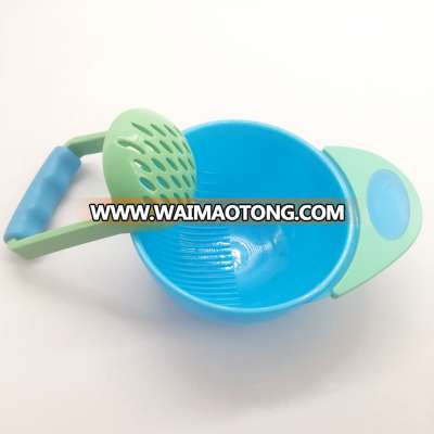 Baby Grinding Bowl for making Homemade Baby Food Feed Bowl with food masher for kids Baby mash and serve bowl for toddlers